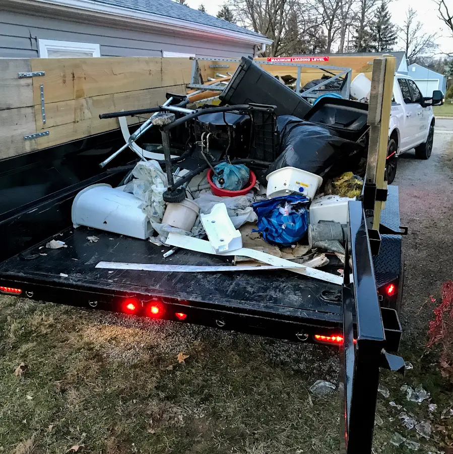 Roll-off dumpster delivered to a residential driveway in Nottawa